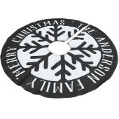 Elegant kerstsnowflake Modern Black and White Kerstboom Rok (Gekanteld)
