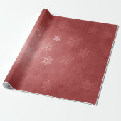 Elegant kerstsnowflake Patroon Cadeaupapier (Uitgerold)