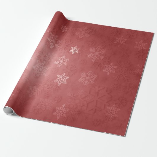 Elegant kerstsnowflake Patroon Cadeaupapier (Uitgerold)