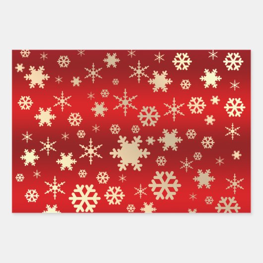Elegant kerstsnowflake patroon gestript inpakpapier vel (Voorkant 2)