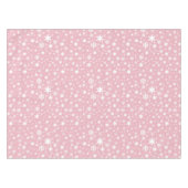 Elegant kerstsnowflake patroonpastelroze tafelkleed (Voorkant (Horizontaal))