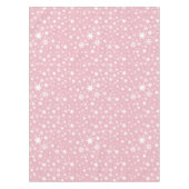 Elegant kerstsnowflake patroonpastelroze tafelkleed (Voorkant)