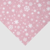 Elegant kerstsnowflake patroonpastelroze tissuepapier (Detail)