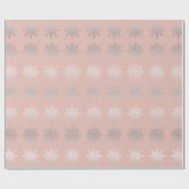 Elegant kerstsnowflake zilver roos goud cadeaupapier (Vlak)