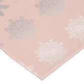 Elegant kerstsnowflake zilver roos goud tafelkleed (Gekanteld)