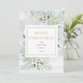 Elegant kerstsnowflakes Holiday Feestdagenkaart (Staand voorkant)