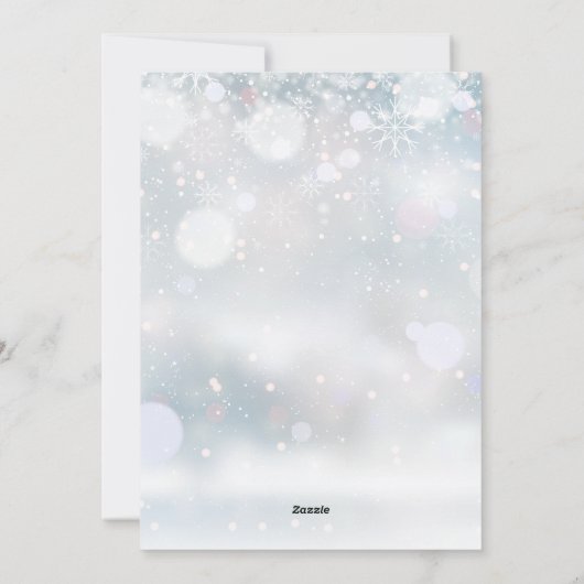 Elegant kerstsnowflakes Holiday Feestdagenkaart (Achterkant)