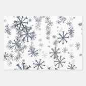 Elegant kerstsnowflakes patroon inpakpapier vel (Voorkant 3)