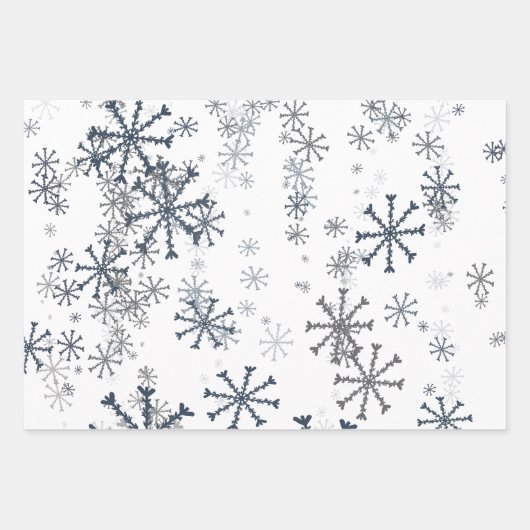 Elegant kerstsnowflakes patroon inpakpapier vel (Voorkant 2)