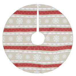 Elegant kerstsnowflakes Red Polka Dot Pattern Kerstboom Rok