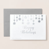 Elegant kerstStar-versieringen Folie Kaarten (Met envelop)