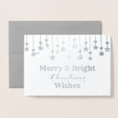 Elegant kerstStar-versieringen Folie Kaarten (Voorkant met envelop)