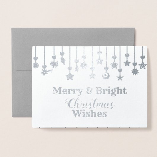 Elegant kerstStar-versieringen Folie Kaarten (Voorkant met envelop)