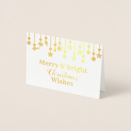 Elegant kerstStar-versieringen Folie Kaarten (Voorkant)