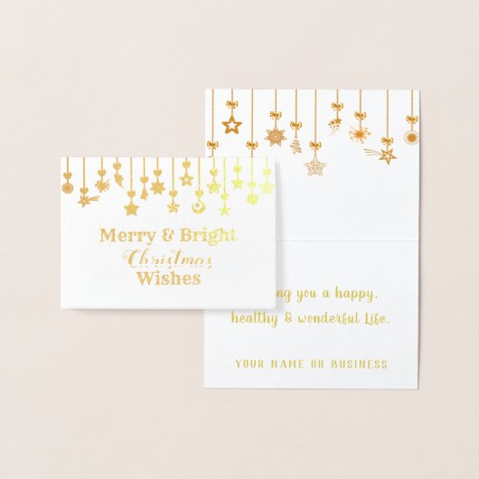 Elegant kerstStar-versieringen Folie Kaarten (Display)