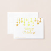 Elegant kerstStar-versieringen Folie Kaarten (Met envelop)