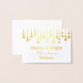 Elegant kerstStar-versieringen Folie Kaarten (Voorkant met envelop)