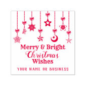 Elegant kerstStar-versieringen Zelfinktende Stempel (Design)