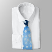 Elegant kerstStropdas met sneeuwvlokken Stropdas (Gebonden)