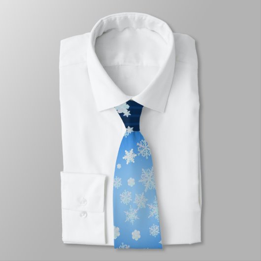 Elegant kerstStropdas met sneeuwvlokken Stropdas (Gebonden)