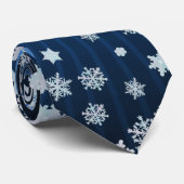 Elegant kerstStropdas met sneeuwvlokken Stropdas (Opgerold)