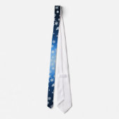 Elegant kerstStropdas met sneeuwvlokken Stropdas (Achterkant)