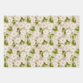 Elegant kerstvakantie bloemenpatroon inpakpapier vel (Voorkant 2)