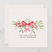 Elegant kerstvakantie bruiloft Vrijgezellenfeest Kaart (Voorkant / Achterkant)