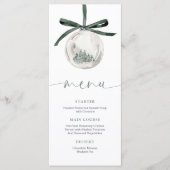 Elegant Kerstvakantie Feestdiner Menu (Voorkant)