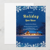 Elegant kerstvakantie open huisfeest kaart (Voorkant / Achterkant)