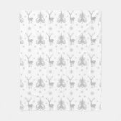 Elegant Kerstvakantie Patronen Fleece Deken (Voorkant)