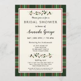 Elegant kerstvakantie Plaid Vrijgezellenfeest Kaart