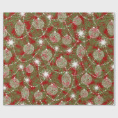 Elegant kerstvakantieboomkleuren cadeaupapier (Vlak)