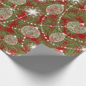 Elegant kerstvakantieboomkleuren cadeaupapier (Hoek)