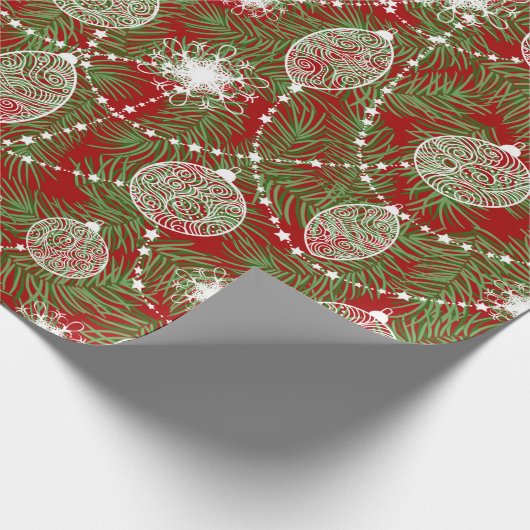 Elegant kerstvakantieboomkleuren cadeaupapier (Hoek)