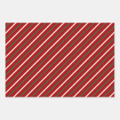 Elegant kerstval Pattern Red Green Inpakpapier Vel (Voorkant 2)