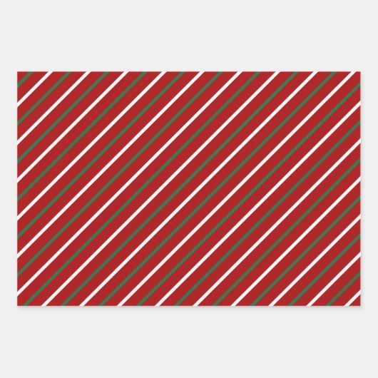 Elegant kerstval Pattern Red Green Inpakpapier Vel (Voorkant 2)