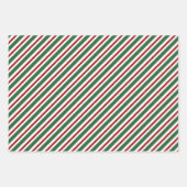 Elegant kerstval Pattern Red Green White Inpakpapier Vel (Voorkant 2)