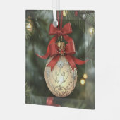 Elegant kerstversiering Collectie met rode boog Glas Ornament (Voorkant links)