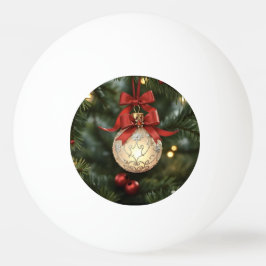 Elegant kerstversiering Collectie met rode boog Pingpongbal