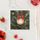 Elegant kerstversiering Collectie met rode boog Servet (Insitu)