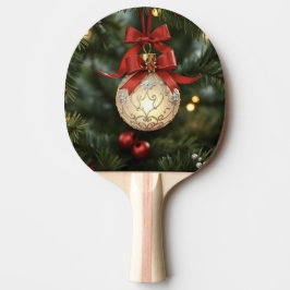 Elegant kerstversiering Collectie met rode boog Tafeltennisbatje