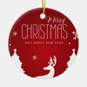 Elegant Kerstversiering Keramisch Ornament (Voorkant)