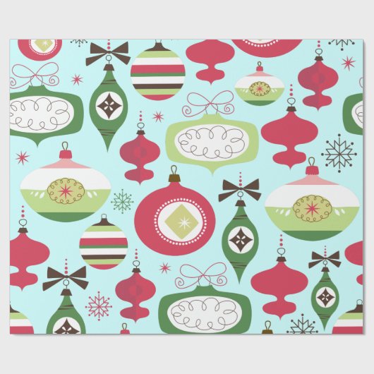 Elegant kerstversiering, kunstdeco-stijl cadeaupapier (Vlak)