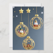 Elegant kerstversieringen feestdagenkaart (Voorkant)