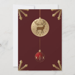 Elegant kerstversieringen feestdagenkaart