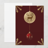 Elegant kerstversieringen feestdagenkaart (Voorkant / Achterkant)