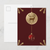 Elegant kerstversieringen feestdagenkaart (Voorkant / Achterkant)