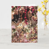 Elegant kerstversieringen kaart (Gele Bloem)