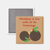 Elegant kerstversieringen magneet (Voorkant / Achterkant)